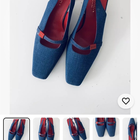 Escada Made in Italy Vintage Slingbacks in Red and Tan!! - Picture 13 of 15